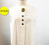 Balenciaga Sleeveless Cotton Blouse Size 36 It (Xs / 0 Us)