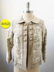 Amorimiei Embroidered Linen Jacket Size 42 It (6 Us)