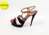 YSL Suede Tribute Sandal Size 40.5 It (10.5 Us)
