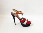 YSL Suede Tribute Sandal Size 40.5 It (10.5 Us)