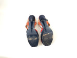 YSL Suede Tribute Sandal Size 40.5 It (10.5 Us)