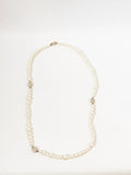 Chanel Faux Pearl & Crystal Necklace 36 Inches
