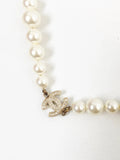 Chanel Faux Pearl & Crystal Necklace 36 Inches