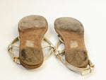 Prada Gold Strappy Sandal Size 37 It (7 Us)