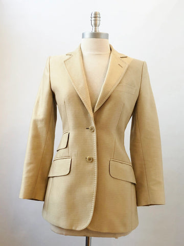 Dolce & Gabbana Silk Blend Blazer Size 38 It (2 Us)