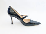 Manolo Blahnik Patent Leather Mary Jane Pump Size 40.5 It (10.5 Us)