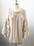 Joseph Ribkoff Lace Bell Sleeve Top Size 10