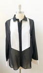 Saint Laurent Tuxedo Style Blouse Size M