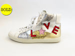 Saint Laurent High Top Love Sneaker Size 37.5 It (7.5 Us)