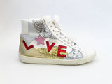 Saint Laurent High Top Love Sneaker Size 37.5 It (7.5 Us)