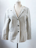 Lafayette 148 Striped Cotton Blazer Size 10