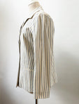 Lafayette 148 Striped Cotton Blazer Size 10