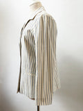 Lafayette 148 Striped Cotton Blazer Size 10