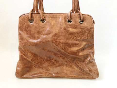 Patterned Leather Tote