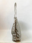 NEW Carlos Falchi Silver Tote W/Pouch