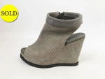 Brunello Cucinelli Monili Wedge Sandal Size 38 It (8 Us)