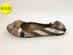 Burberry Knotted Nova Check Ballet Flats Size 41 It (11 Us)