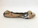 Burberry Knotted Nova Check Ballet Flats Size 41 It (11 Us)