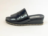 NEW Karl Lagerfeld Patent Leather Adelela Slide Size 6