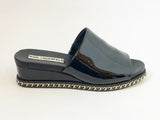 NEW Karl Lagerfeld Patent Leather Adelela Slide Size 6