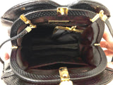 Judith Leiber Crystal Bow Lizard Shoulder Bag