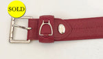 NEW Longchamp Red Leather Belt