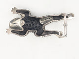 Kieselstein-Cord Sterling Frog Belt Buckle