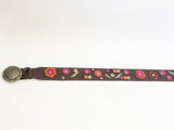 NEW Floral Accent Leather Belt