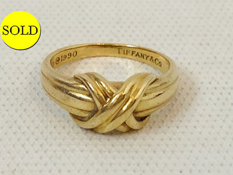 Tiffany & Co. 18K X-Ring Size 8