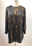 NEW Lafayette 148 Animal Print Blouse Size M