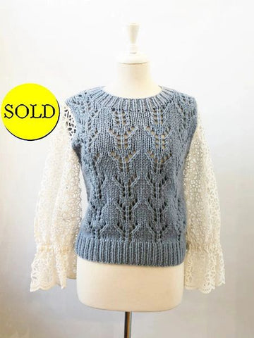 Sea NEW York Lace Sleeve Sweater Size S