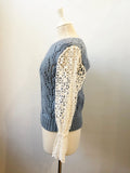 Sea NEW York Lace Sleeve Sweater Size S