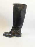 Prada Cap-Toe Boots Size 37.5 It (7.5 Us)