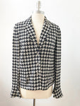 St. John Collection Houndstooth Knit Jacket Size 10