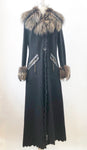 Stizzoli Fur Trim Coat Size 42 It (6 Us)