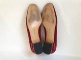 Salvatore Ferragamo Crimson Suede Pump Size 39 It (9 Us)