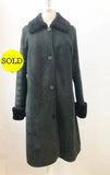 McElroy Black Shearling Coat Size L