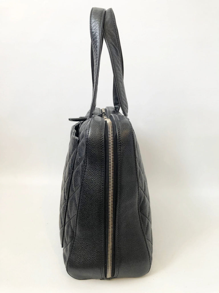 Chanel Surpique Bowler Bag - Neutrals Handle Bags, Handbags