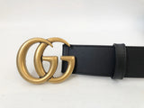 NEW Gucci Black Marmont Gg Belt Designer Size 80