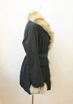 Linda Richards Luxury Lightweight Coat With Fur Trim Size L