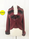Buonuomo Fur Trim Cashmere Sweater Set Size M