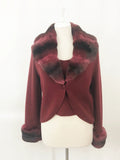 Buonuomo Fur Trim Cashmere Sweater Set Size M