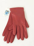 NEW Portolano Red Leather Gloves Size 7.5