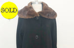 Vintage Dale Dressin Wool Coat With Mink Collar Size 6