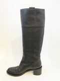 Gucci Leather Gg Knee Boots Size 38 It (8 Us)