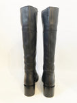 Gucci Leather Gg Knee Boots Size 38 It (8 Us)