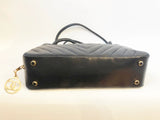 Vintage Chanel Chevron Leather Shoulder Bag