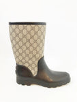 Gucci Fur Lined Rubber Boots Size 39 It (9 Us)