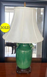Green Glazed Table Lamp