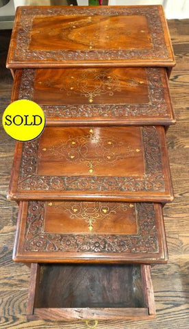Anglo Indian Teak Nesting Tables